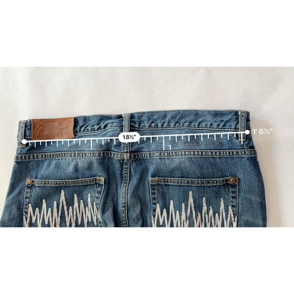 The Hundreds Emrboidered Back Pockets Straight Leg Jeans in Blue - Picture 4 of 5